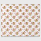 Leuke peperkoek Man & pepermunt Snoep Kerst Cadeaupapier (Vlak)