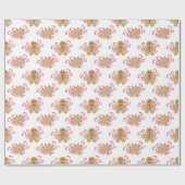 Leuke peperkoek Man & pepermunt Snoep Kerst Cadeaupapier (Vlak)