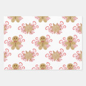 Leuke peperkoek Man & pepermunt Snoep Kerst Inpakpapier Vel (Voorkant 2)