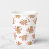 Leuke peperkoek Man & pepermunt Snoep Kerst Papieren Bekers (Rechts)