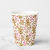 Leuke peperkoek Man & pepermunt Snoep Kerst Papieren Bekers (Voorkant)