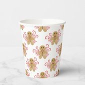 Leuke peperkoek Man & pepermunt Snoep Kerst Papieren Bekers (Links)