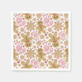 Leuke peperkoek Man & pepermunt Snoep Kerst Servet (Voorkant)