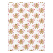 Leuke peperkoek Man & pepermunt Snoep Kerst Tafelkleed (Voorkant)