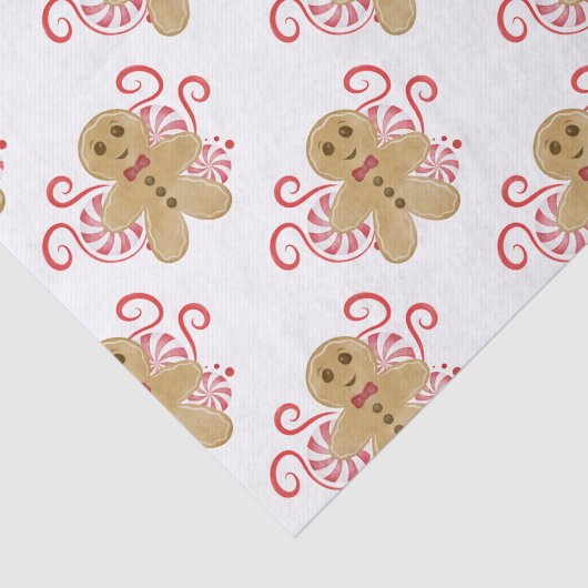 Leuke peperkoek Man & pepermunt Snoep Kerst Tissuepapier (Detail)