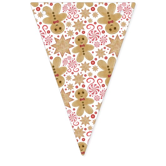 Leuke peperkoek Man & pepermunt Snoep Kerst Vlaggetjes (Tweede vlag)