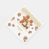 Leuke peperkoekjongen Koekversiering Feestje Servet (Hoek)