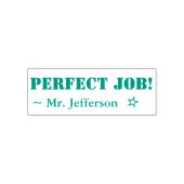 Leuke "PERFECTE BAAN!" Educator Rubber Stamp Zelfinktende Stempel (Design)