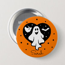 Leuke personaliseer Halloween Ghost Heart Bat