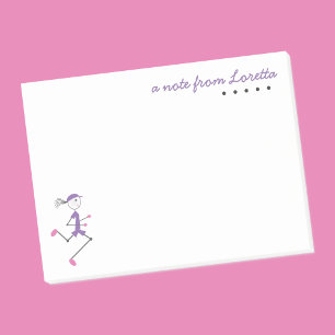 Leuke personaliseer Lady Running aangepaste naam S Post-it® Notes