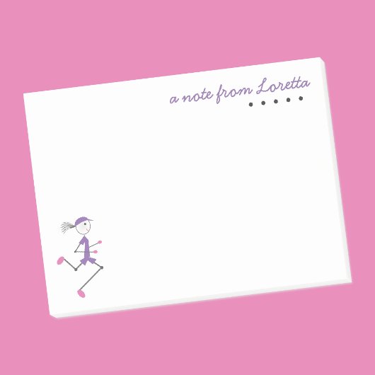 Leuke personaliseer Lady Running aangepaste naam S Post-it® Notes