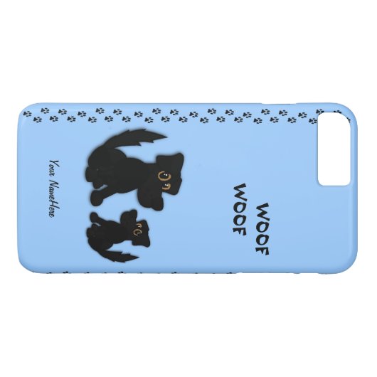 Leuke Persoonlijke Familie Doggie Case-Mate iPhone Case (Achterkant (Horizontaal))