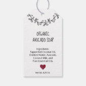 Leuke Persoonlijke Handgemaakte met Liefde Kraft Cadeaulabel (Achterkant)