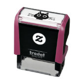 Leuke Pet Kitty Kat met Lange Whiskers Whimsical Zelfinktende Stempel (Product)