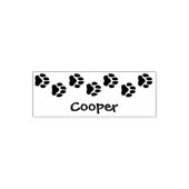 Leuke Pet Paw Print Stempel met Naam Cooper (Design)