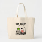 Leuke Pet Sitter Buitengewoon Grote Tote Bag (Voorkant)