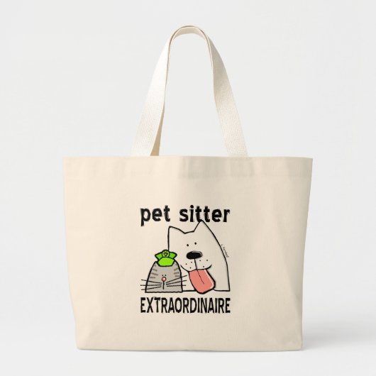 Leuke Pet Sitter Buitengewoon Grote Tote Bag (Voorkant)