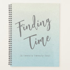Leuke Pewter Grey Script Typografie Gepersonalisee Planner