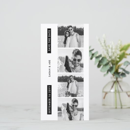 Leuke Photo Booth Bladwijzer Thema De datum opslaa Save The Date (Staand voorkant)
