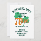 Leuke Pi-dag QR-code St. Patrick's Day Pub-feest Kaart (Voorkant)