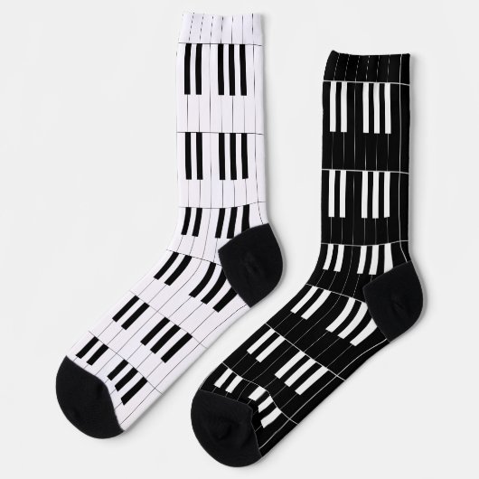 Leuke Piano Keys en Omgekeerde Sleutels Sokken (Links)