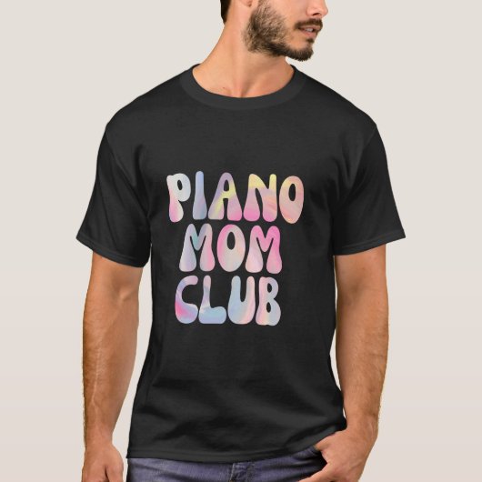 Leuke Piano Mom Club Lidmaatschap T-shirt (Voorkant)