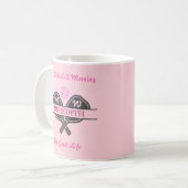 Leuke Pickleball Gal Paddles Aangepaste Naam Monog Koffiemok (Voorkant links)