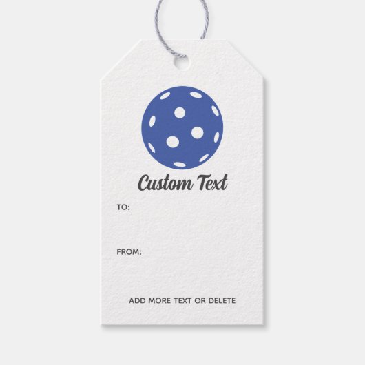 Leuke Pickleball gepersonaliseerde aangepaste teks Cadeaulabel (Voorkant)