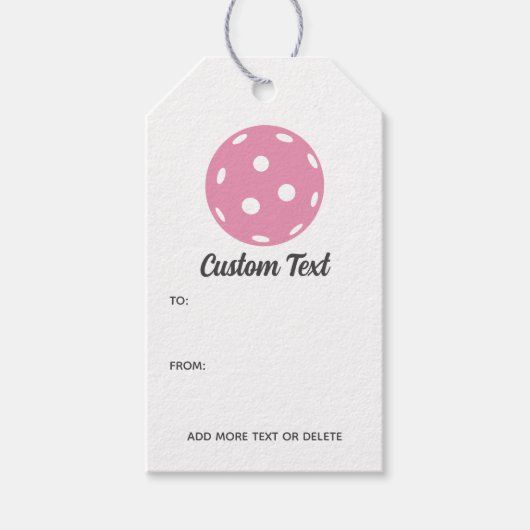Leuke Pickleball gepersonaliseerde aangepaste teks Cadeaulabel (Voorkant)