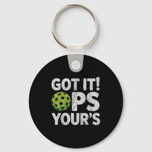 Leuke pickleball grappig snap het ops jouw sleutelhanger