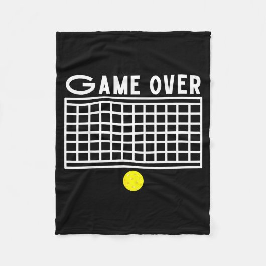 Leuke pickleball grappig spel over mannen vrouwen fleece deken (Voorkant)