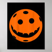 Leuke Pickleball Halloween Pompoen Terug Print (Voorkant)
