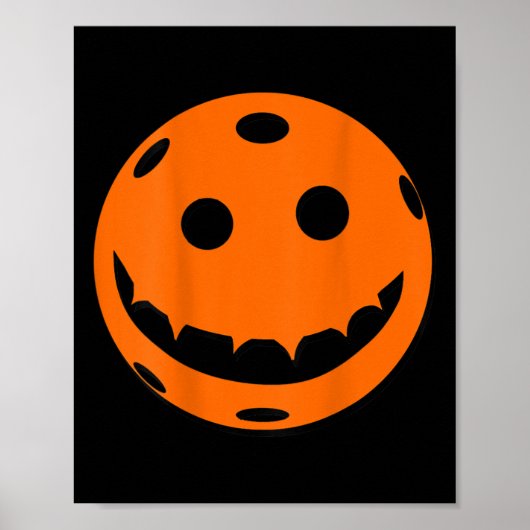 Leuke Pickleball Halloween Pompoen Terug Print (Voorkant)