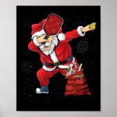 Leuke Pickleball Kerstmis Kerstman Spelen Pickleba Poster (Voorkant)