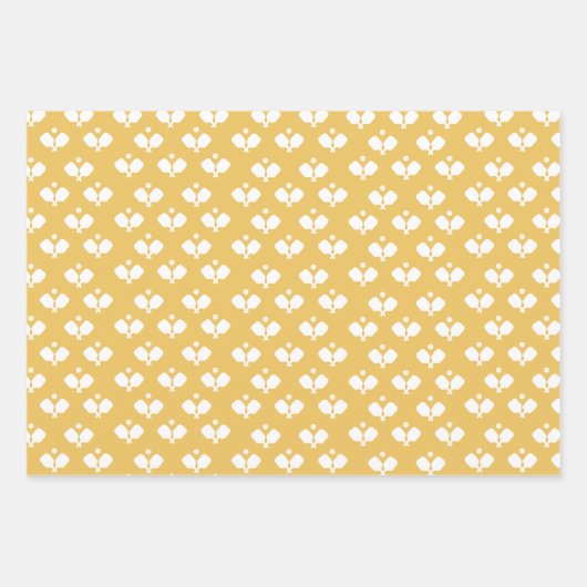 Leuke Pickleball Paddles en Ball Blue Groen Geel Inpakpapier Vel (Voorkant 3)