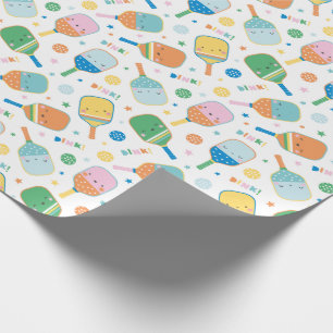 Leuke Pickleball Paddles in zachte kleuren Cadeaupapier