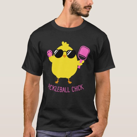 Leuke Pickleball Shirten, PICKLEBALL CHICK Pullove T-shirt (Voorkant)
