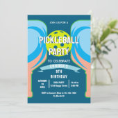 Leuke Pickleball verjaardagsfeestje uitnodiging vo (Staand voorkant)