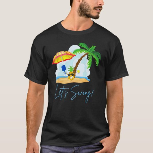 Leuke Pickleball Zomer Swingers Ananas T-shirt (Voorkant)
