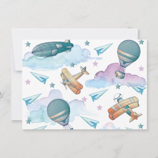 Leuke Pilot Teddy Bear Baby shower Dank u Kaart (Achterkant)