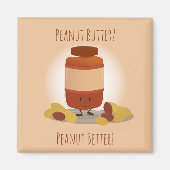 Leuke pindakaas pot | Magneet (Voorkant)