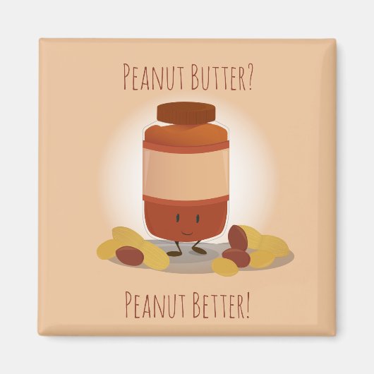 Leuke pindakaas pot | Magneet (Voorkant)