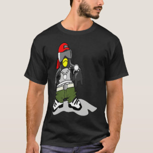 LEUKE PINGOËN PINGOËN DIE SMOKING DRAGEN DANS MUZI T-SHIRT