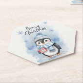 Leuke Pinguïn 2 Kartonnen Onderzetters (Schuin)