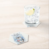 Leuke Pinguïn 2 Kartonnen Onderzetters (Insitu)