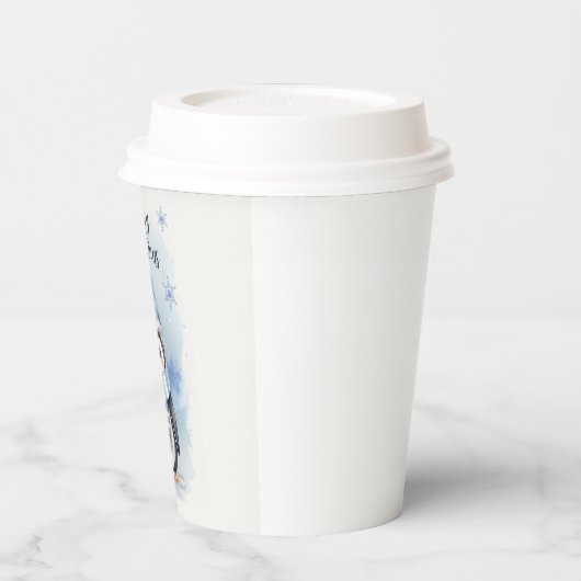 Leuke Pinguïn 2 Papieren Bekers (Links)