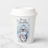 Leuke Pinguïn 2 Papieren Bekers (Voorkant)