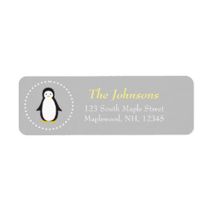 Leuke pinguïn adresetiketten etiket