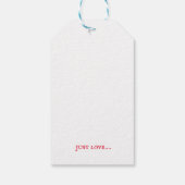 Leuke pinguïn in liefde voor Valentijnsdag met har Cadeaulabel (Achterkant)