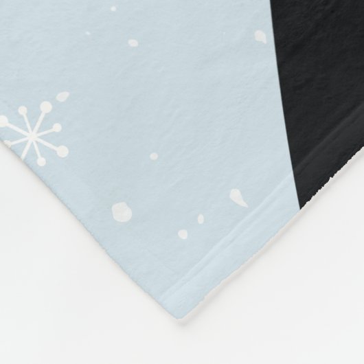 Leuke Pinguïn Kwekerij Zwart-wit Naam Fleece Deken (Hoek)